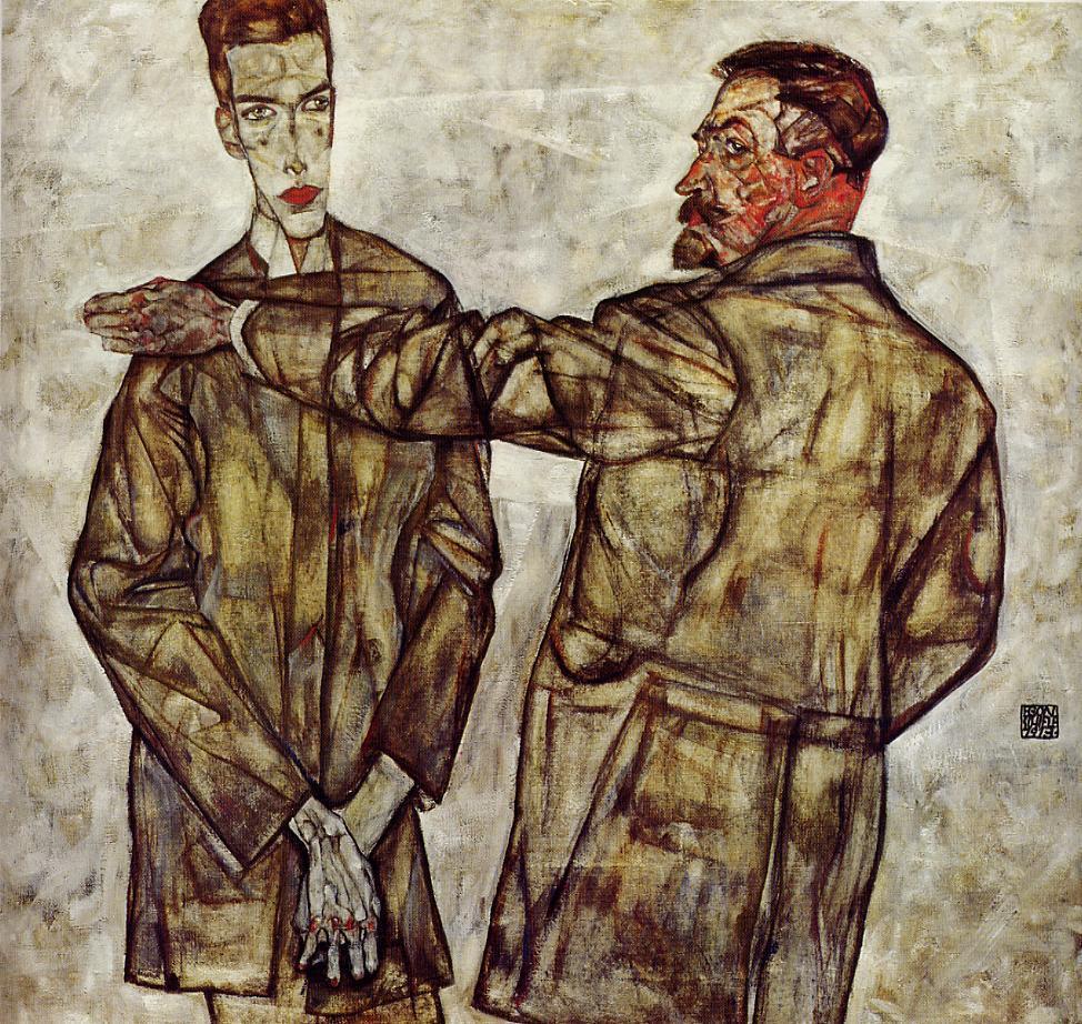 Kettős portré Egon Schiele: Heinrich és