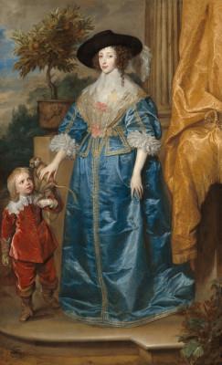 Eleganciaportré Anthony van Dyck: Henrietta Mária