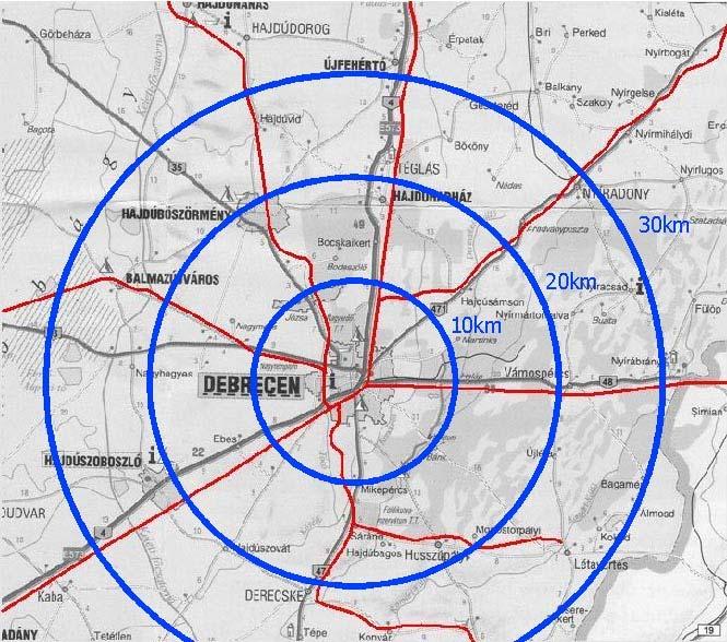 Debrecen fenntartható városi közlekedés-fejlesztési terve I. rész: A város közlekedésének jelenlegi helyzete 131 Központ, diszpécseri munkakörnyezet kialakítása szintén szükséges.