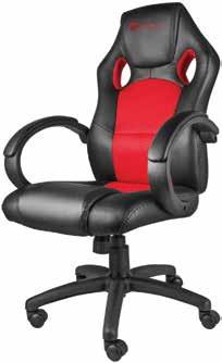 GAMER SZÉK fekete-piros, állítható ülésmagasság, teherbírás: 120 kg, 2