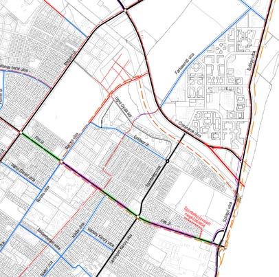 Tervezett (kitekintő) közlekedési hálózat Északi-kertváros forrás: MOBIL City Kft.