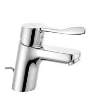 Fürdőszobai csaptelepek KLUDI PURE&EASY KLUDI PURE&EASY egykaros mosdócsap 70 NA 15 vízsugárszabályzó M 24 x 1 névleges vízmennyiség: 2 l/perc, 3 bar lefolyógarnitúra G 1 1/4 fémből KLUDI PURE&EASY