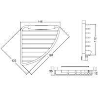 fürdőlepedő-tartó polccal L = 600 mm rögzítőkészlettel KLUDI A-XES