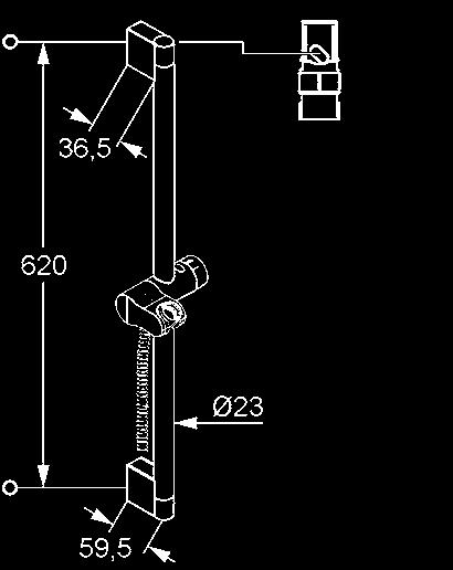 KLUDI A-QA Falirudak KLUDI A-QA b zuhanygarnitúra 1S L = 955 mm fém falirúddal a csúszka pozíciója függőlegesen állítható KLUDI A-QA b 1S kézizuhany NA 15 50%-ECO funkcióval névleges vízmennyiség 18