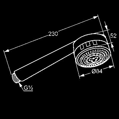 falirúd L = 600 mm a csúszka pozíciója függőlegesen állítható KLUDI LOGOFLEX gégecsővel G 1/2 x G 1/2 x 1600 mm kúpos anyával KLUDI ZENTA kézizuhany 3S NA 15 gyors vízkő-eltávolító rendszerrel 3