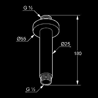 nélkül kar benyúlása 230 mm KLUDI A-QA zuhanykar DN 15 1S és 3S fejzuhanyhoz gömbcsukló nélkül kar benyúlása 130 mm króm 6653305-00 16.