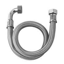 KLUDI ROTEXA MULTI-hoz forróvíz-álló Nirosta gégecső G 1/2 x G 1/2 x 1000 mm KLUDI ROTEXA MULTI-hoz