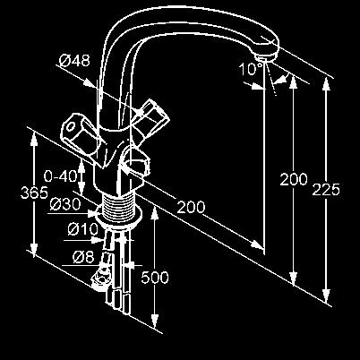 vízmelegítőhöz vörösréz cső 8/10 mm PA-IX 7727/I króm 316230515 36.750 króm 319110515 48.
