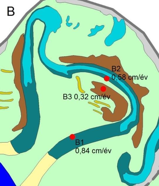 A Tiszától való jelentős távolság ellenére, a határozott pozitív formákon ismét durvább felhalmozódás volt tapasztalható mind a Foltos-kertben, mind a Boroszlókertben, aminek oka a rövidebb ideig