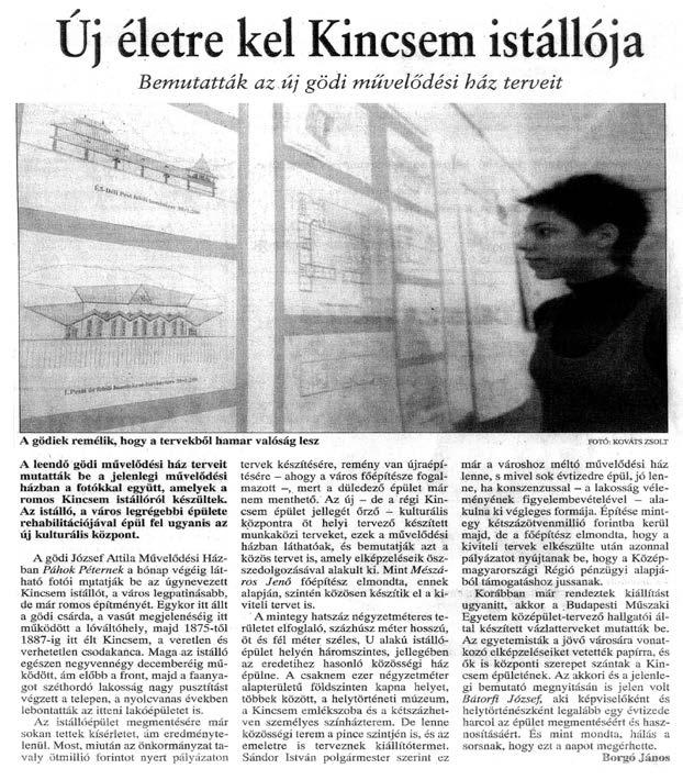 Gödi Almanach 313 A Népszabadságban 2003.