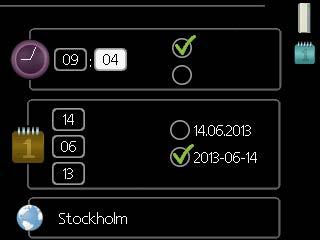 Válassza valamelyik almenüt, majd nyomja meg az OK gombot. dátum nap hónap év 12 ó Opciók választása komfort mód 2.