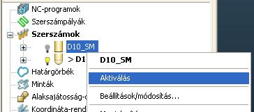 Szerszám árnyékolt megjelenítés Szerszám aktiválása Amennyiben a böngészőben több szerszám szerepel, akkor az adott