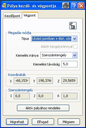 Az adatok elfogadása és a táblázat bezárása az Elfogad paranccsal történik., akkor csak a Koordináták és a Szer- Megadás módja: (ha zárom a lakatot számtengely ablakok élnek.