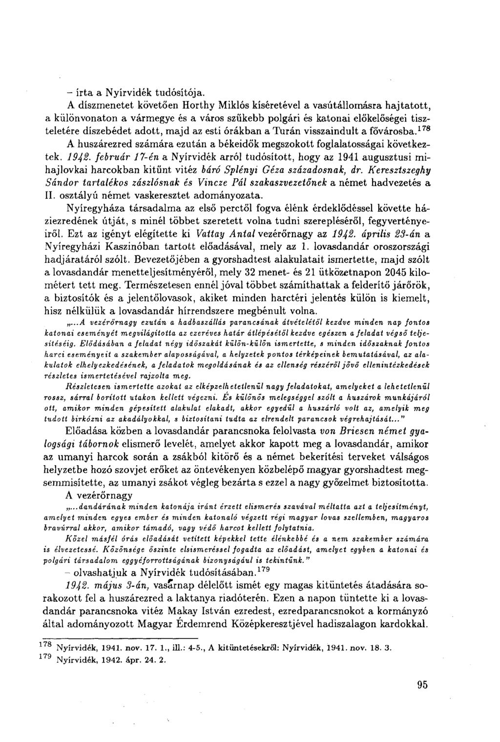 - írta a Nyírvidék tudósítója.