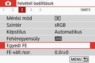B: A fényforrásnak megfelelő beállításn O Egyedi fehéregyensúly Az egyedi fehéregyensúly használata esetén a felvétel helyszínén található fényforrásnak megfelelően állíthatja be a fehéregyensúlyt.