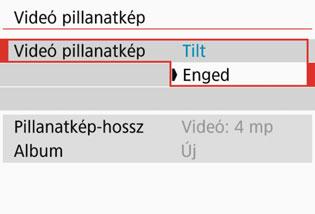 3 Video-pillanatképek készítése A fényképezőgéppel körülbelül 2, 4 vagy 8 másodperces rövid felvételeket is készíthet. Ezeket video-pillanatképeknek nevezzük.