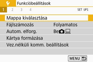 Praktikus funkciók 3 Mappa létrehozása és kiválasztása Tetszőlegesen létrehozhat és kiválaszthat a rögzített felvételek mentésére szolgáló mappákat.
