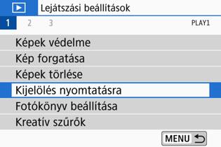 W Digital Print Order Format (DPOF) A DPOF (Digital Print Order Format) funkció lehetővé teszi a kártyára rögzített képek megadott nyomtatási utasításoknak, például képek kiválasztása, nyomtatási