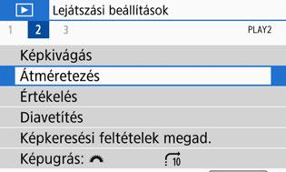 S JPEG-képek átméretezése A JPEG-képek a képpontszám csökkentése érdekében átméretezhetők és új képként menthetők. Csak a JPEG 3, 4 és a típusú képeket lehet átméretezni.