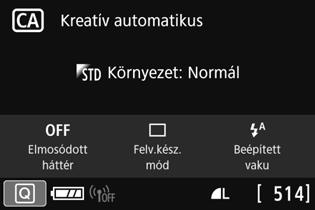 tartozó funkciók jelennek meg a gyorsvezérlés képernyőn.