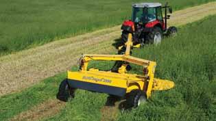 a csillapítás mértéke munkavégzés közben is állítható, a traktor hidraulikájának használatával. A széles és magas szársértő kamra kiváló terített rendet is képes létrehozni.