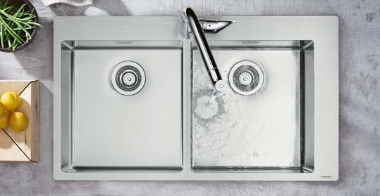 hansgrohe Méret- és beépítési változatok 13 Kétmedencés