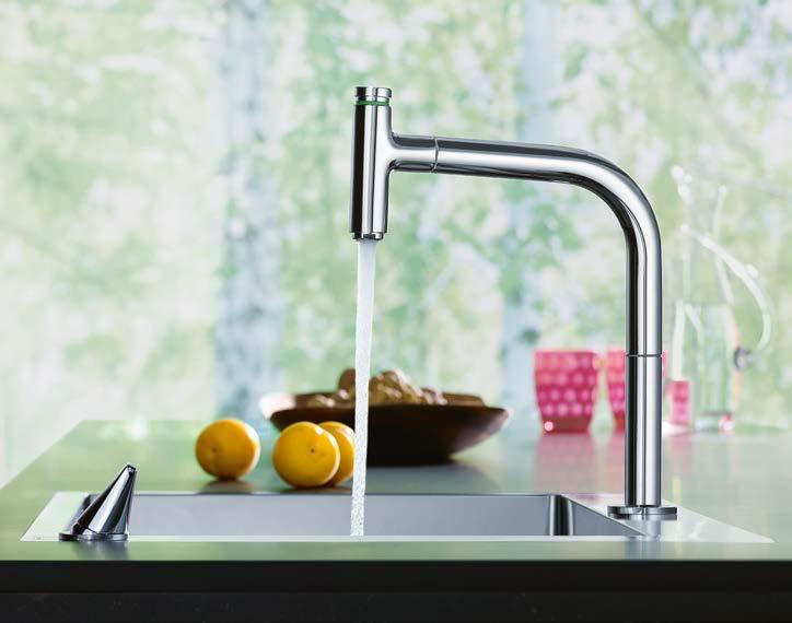 8 hansgrohe Dizájn A kitűnő formaterv elismerése Az új gondolkodásmód új lehetőségeket teremt Egy mosogató legyen mindenekelőtt funkcionális és hosszú élettartamú.