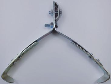 Tetővezetékek rögzítése tetőgerincre többfajta kúpcserépre Ø 8 0 mm-es körvezetőhöz H 65 2xM8-as csavar 4xM5 csavar (mm) H PV 5 Állítható 2xM8-as csavar 20-270