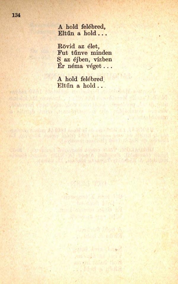 A hold felébred, Eltűn a hold.