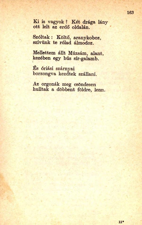 Ki is vagyok? Két drága lány ott lelt az erdő oldalán. Szóltak : Költő, aranykoboz, szívünk te rólad álmodoz.