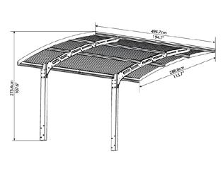 Csomagolás 8 kg 1 db Arizona 5000 Wave Carport műszaki paraméterek Konstrukció színe Model 703727
