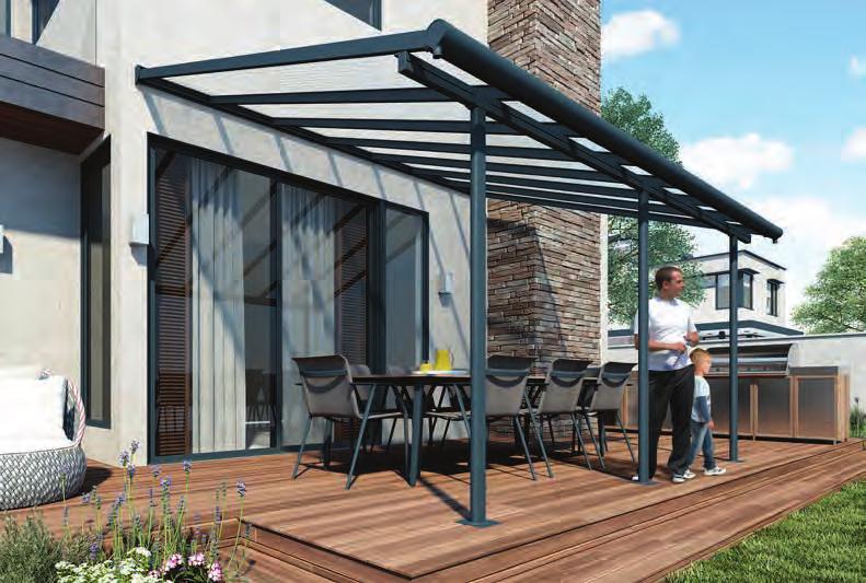 Pergola Sierra termékcsalád Elegáns, gyors és olcsó megoldás a terasz befedéséhez GARANCIA É V VÁLASZTHATÓ