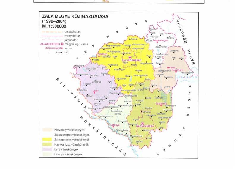 460 Ft I OKTATÁSI ÉS KULTURÁLIS MINISZTÉRIUM Zala megye területváltozásai a XIX-XX. században (Káli Csaba írásához) A képek forrása: www.zml.hu/adatbazisok/archontologia/terkepek.