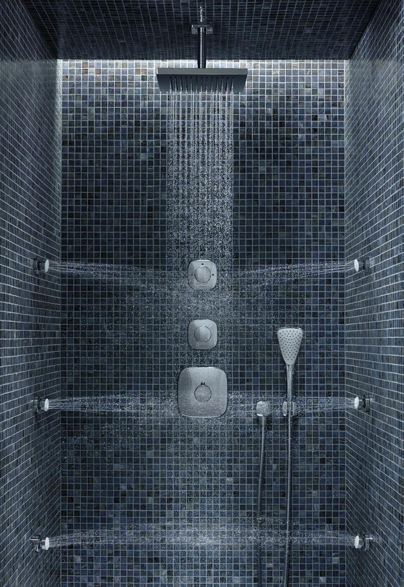 A TESTRE SZABOTT FELFRISSÜLÉSÉRT A KLUDI zuhanycsaptelepek sokfélesége Funkcionális technika, egyszerű kezelés, kiváló formaterv: a KLUDI zuhanyszerelvények a jól sikerült