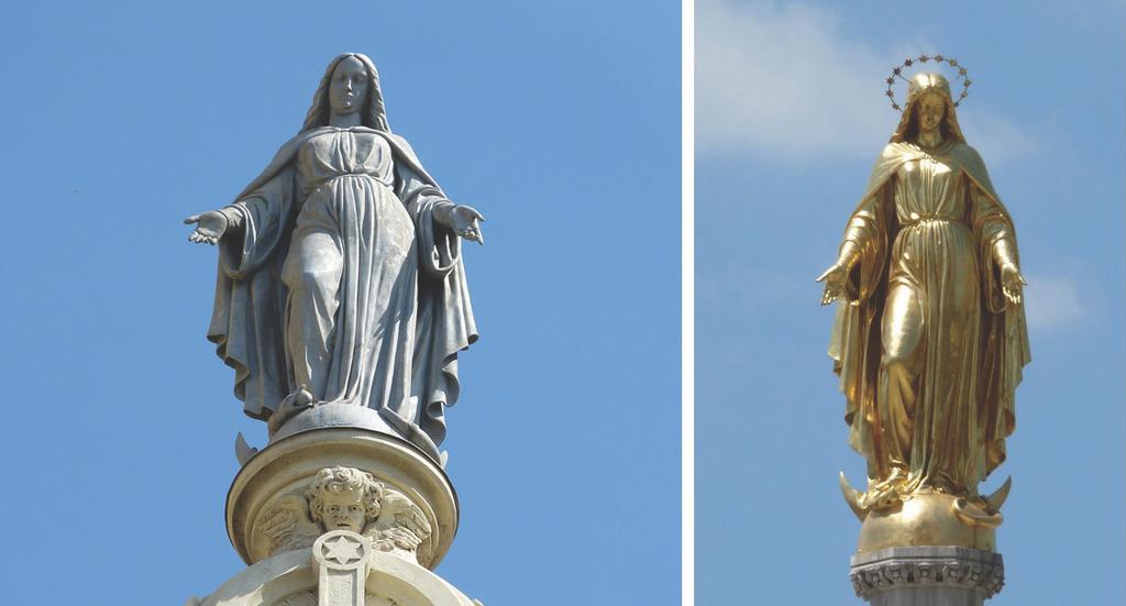 A szentély ablakkiosztásának lehetséges előképei: a) Köln, Sankt