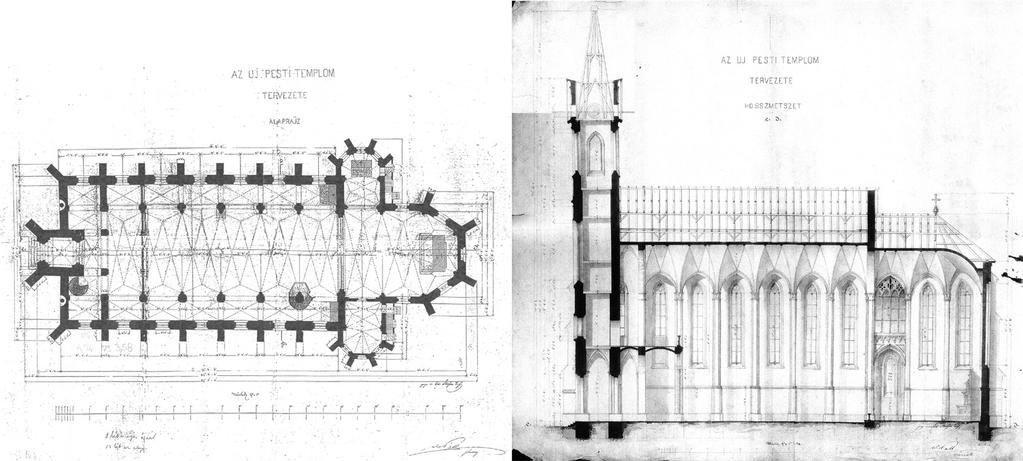 Iványi János: Az újpesti Egek Királynéja főplébánia-templom építésének története 1. kép. Az 1866 márciusában tervezett első templom alaprajza és oldalhomlokzata 2. kép. A sem tervezőként, sem dátum szerint nem beazonosítható templomterv Antal gyöngyösi építőmester a XIX.