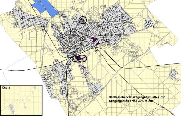 3. ANTI-SZEGREGÁCIÓS PROGRAM A KSH 2011-es népszámlálás adatai alapján elvégzett székesfehérvári szegregátumok lehatárolása a 314/2012. (XI. 8.