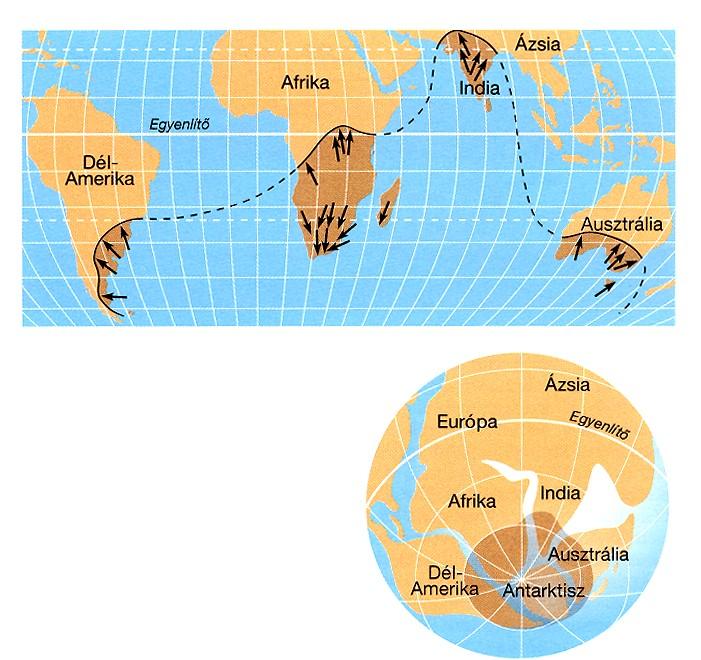 Glossopteris magvaspáfrány A prekambriumi és paleozoikumi hegységövek