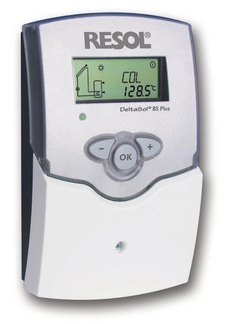 DeltaSol BS Plus (2 verzió) Szolár szabályzó Szakszerelői kézikönyv Felszerelés Bekötés Kezelés Hibakeresés Rendszerpéldák *11202502* 11202502 Köszönjük, hogy ezt a