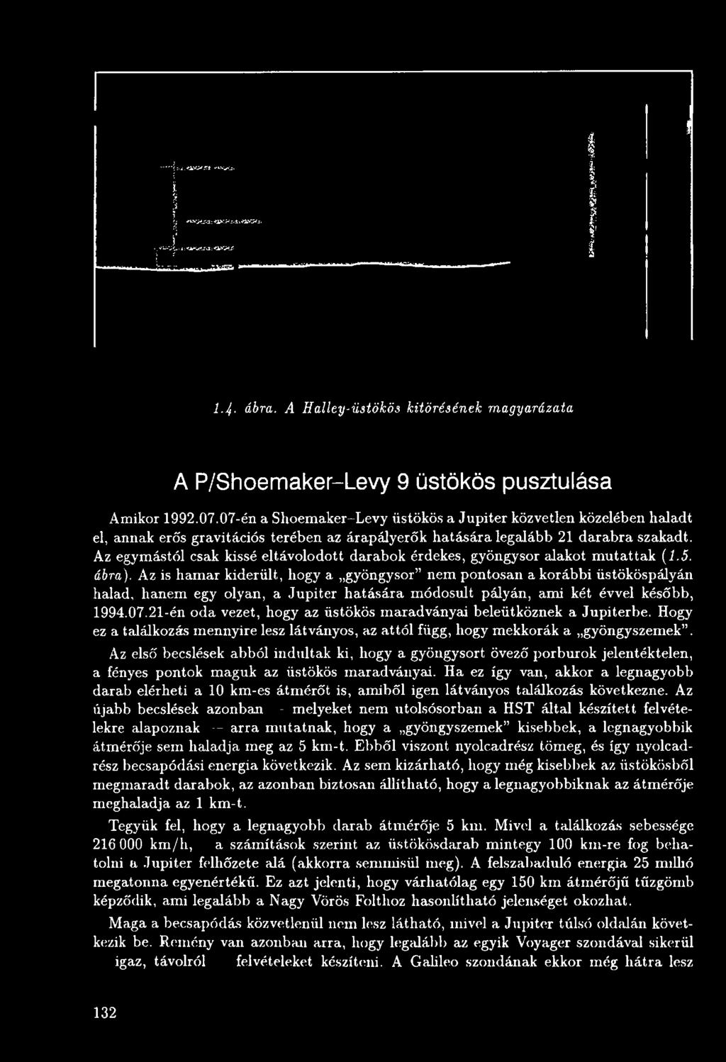 21-én oda vezet, hogy az üstökös maradványai beleütköznek a Jupiterbe. Hogy ez a találkozás mennyire lesz látványos, az attól függ, hogy mekkorák a gyöngyszemek.