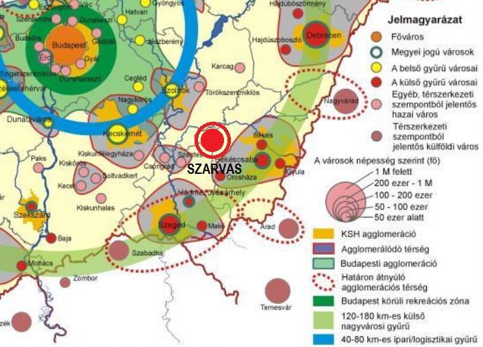 Szarvas Város Integrált Településfejlesztési Stratégiájának Megalapozó Vizsgálata HELYZETFELTÁRÓ- HELYZETELEMZŐ - HELYZETÉRTÉKELŐ MUNKARÉSZEK 16 1 Helyzetfeltáró munkarész Településhálózati