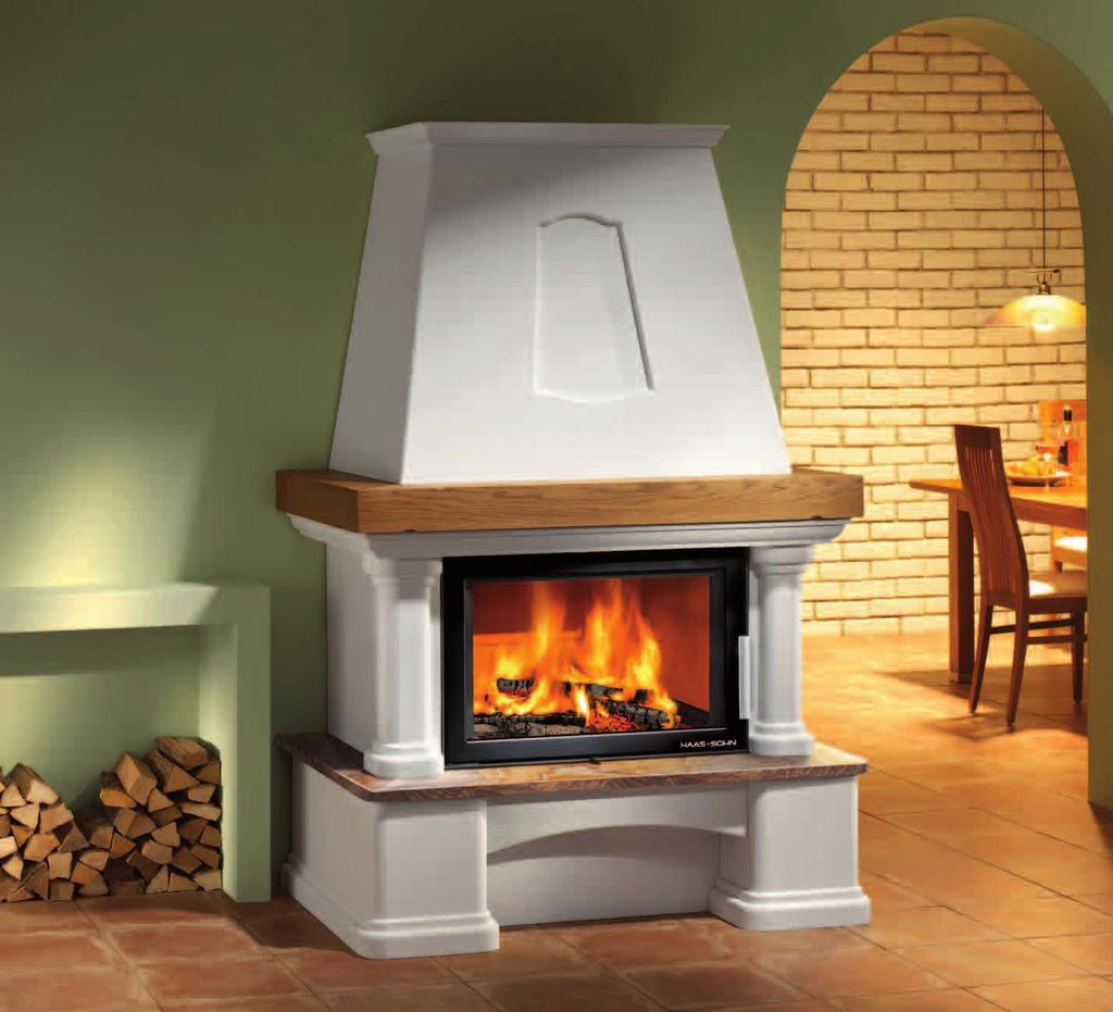 GENF-III KOMFORT-IV BETÉT klasszikus Külső levegő csatlakoztatása + Hőtároló beton 1260 H=1940 760 45 cm 82