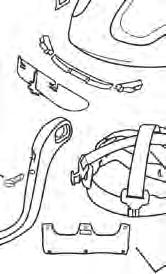 M-937 Lángálló arcszigetelés. M-953 Ráesni. M-956 Racsnis kényelmi betét. M-958 Állszíj. M-960 Állítógomb-készlet. M-972 Lángálló fejrész takaró. M-976 Fej-, nyak- és vállvédő.