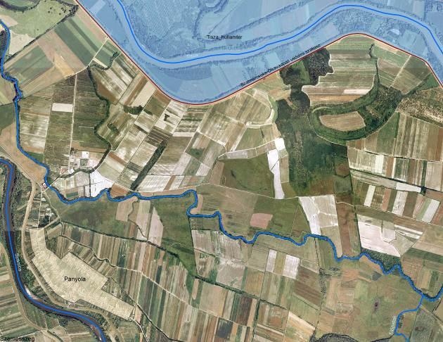 1.3.3.10 Panyola Panyola település a Tisza bal partján, a 07.05.04 számú védelmi szakasz 114+330 tkm, és a 117+643 tkm között érinti a nagyvízi medret.
