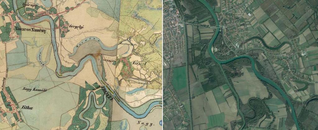 század második felében elvégzett ármentesítési és szabályozási munkák vetettek véget. Az átvágások 1853 64 között nagyrészt elkészültek, a Foltos-kerti átvágás kivételével.