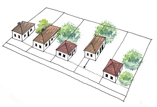 Új ház építésekor törekedjünk a meglévő rendszer megtartására.