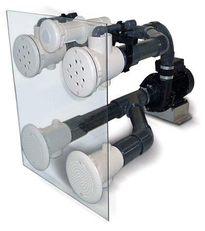 Neptun massageplace with one, two or three head, for all pool types. omplete set with installation kit, pneumatic button, flanges, pump, controller.
