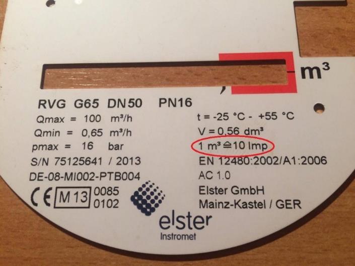 köbméterenként, de ekkor már túlléptünk a 20-100 m 3 /h-s kategórián, mert tíz köbméterenkénti impulzus jeladás már a nagy teljesítményű turbinás mérőkre jellemző.