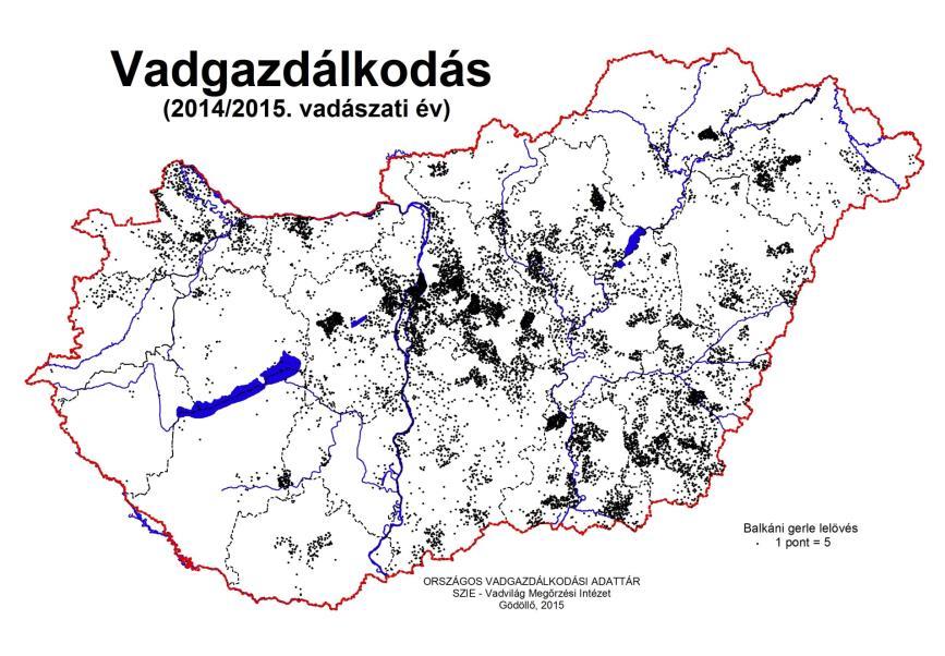 ötvenes évekre a zárt erdőségeket kivéve mindenhol;