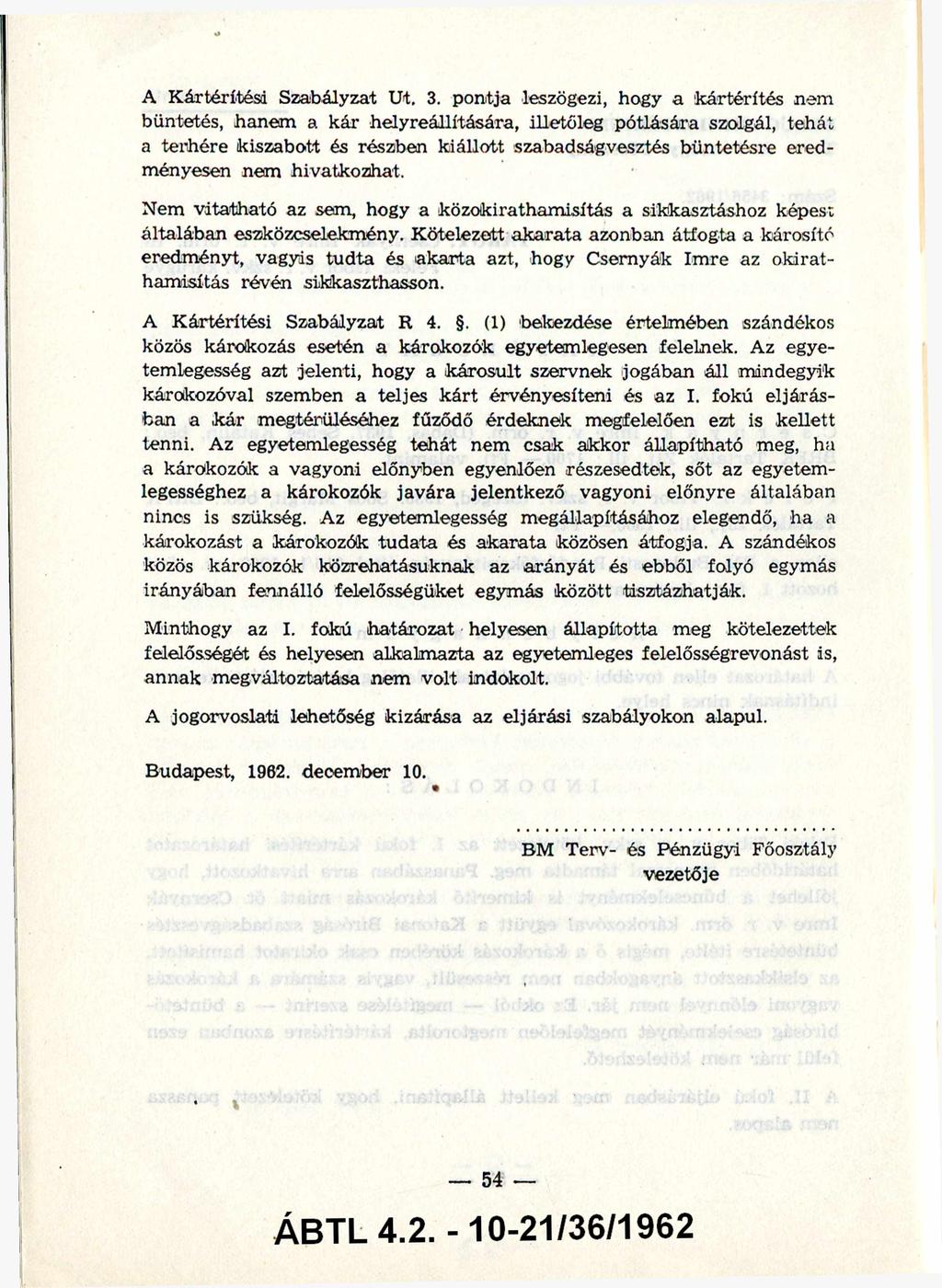 A Kártérítési Szabályzat 3.